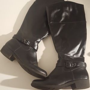 Natural Soul All-Thru Comfort Wide Calf Black Boot